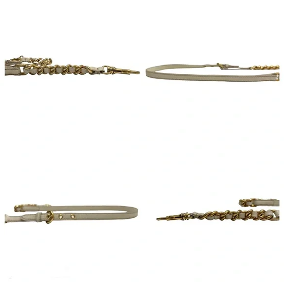 Miu Miu Pebbled Leather Crossbody Shoulder Hand Bag Satchel East West Off White - Picture 16 of 17